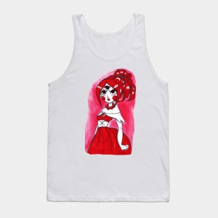 Red Triclops Tank Top